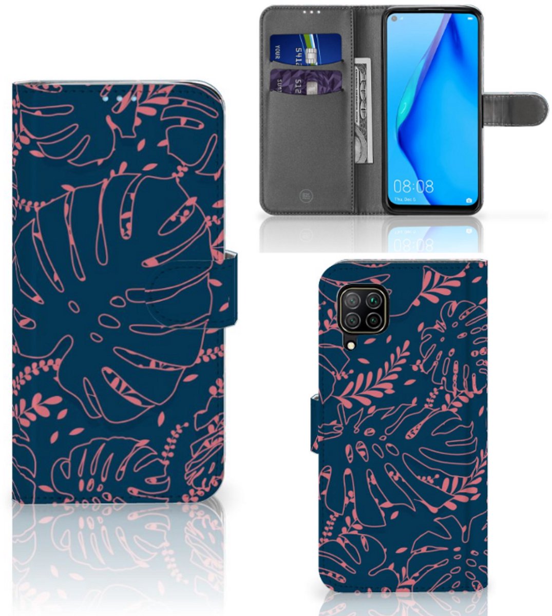 Huawei P40 Lite Hoesje Palm Leaves