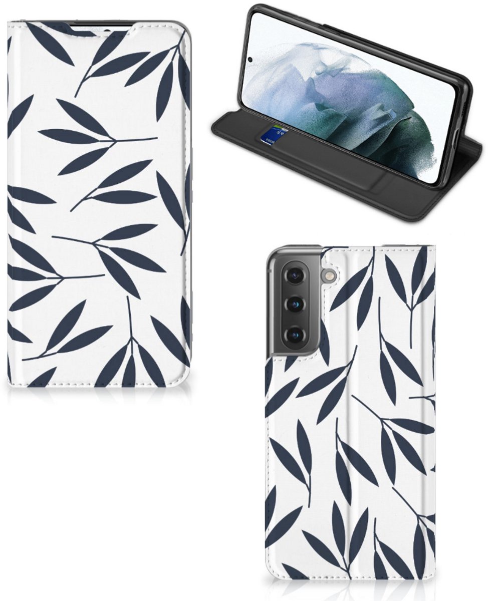 Samsung Galaxy S21 FE Smart Cover Leaves Blue