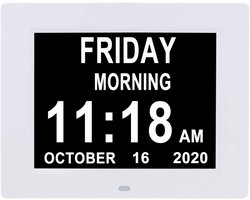 Digitale klok met kalender en herinneringen voor medicatie - Ideaal voor ouderen en mensen met geheugenproblemen