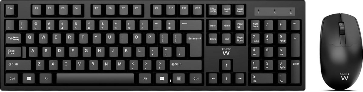 Draadloos Toetsenbord en Muis Set met QWERTY Lay-out voor PC en Laptop