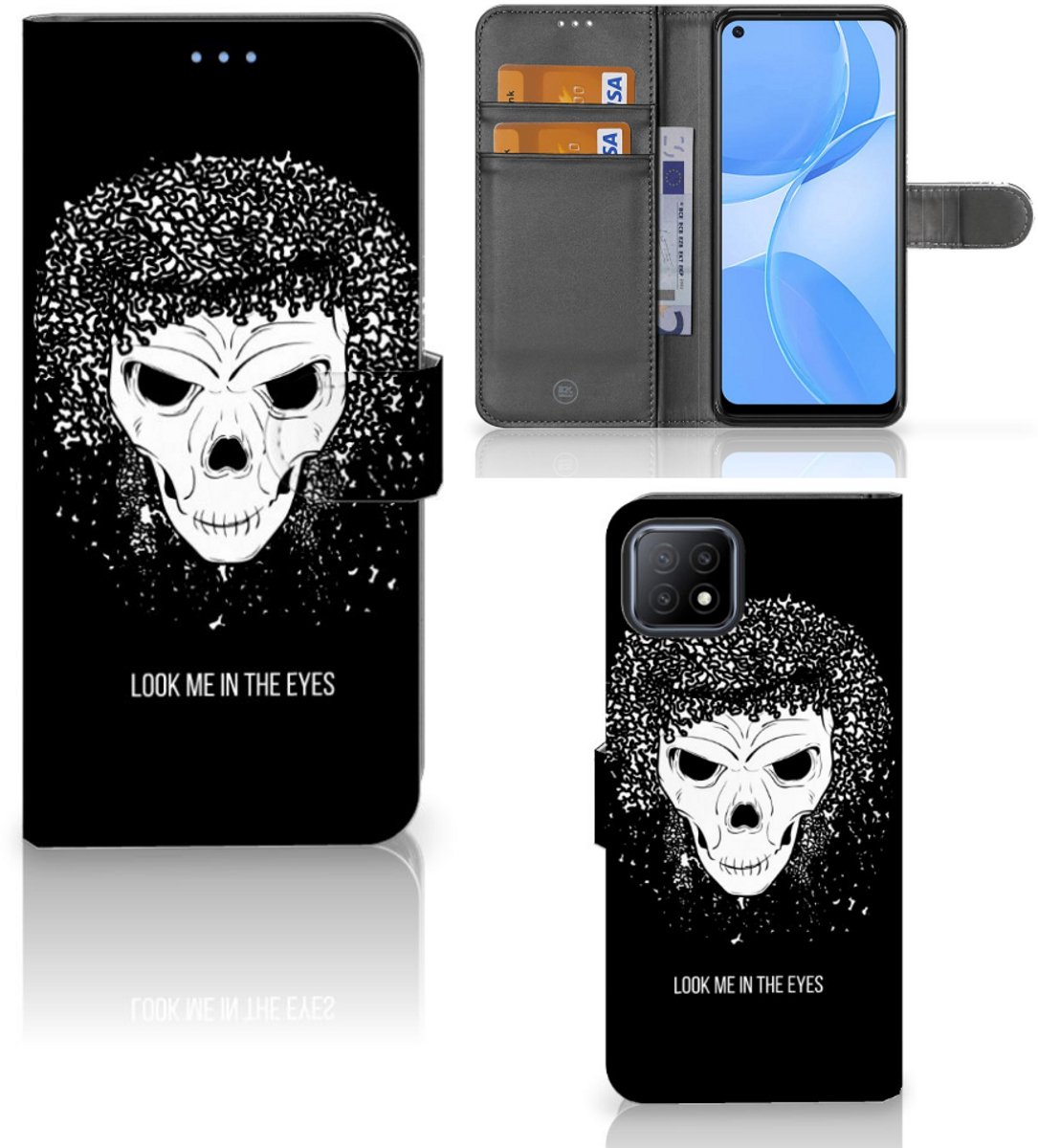Telefoonhoesje met Naam OPPO A73 5G Skull Hair