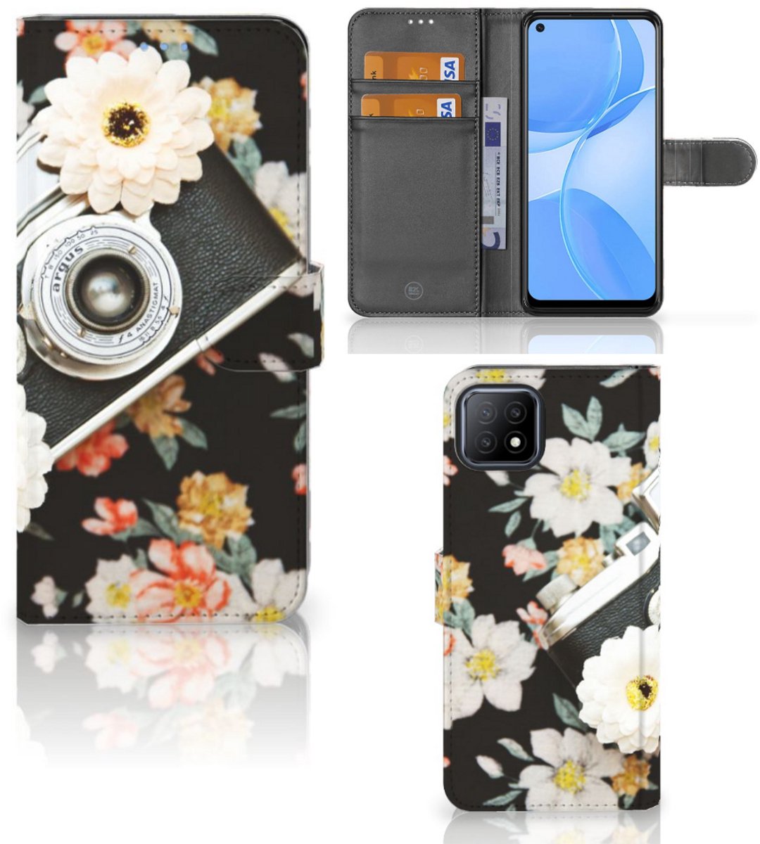 OPPO A73 5G Telefoonhoesje met foto Vintage Camera