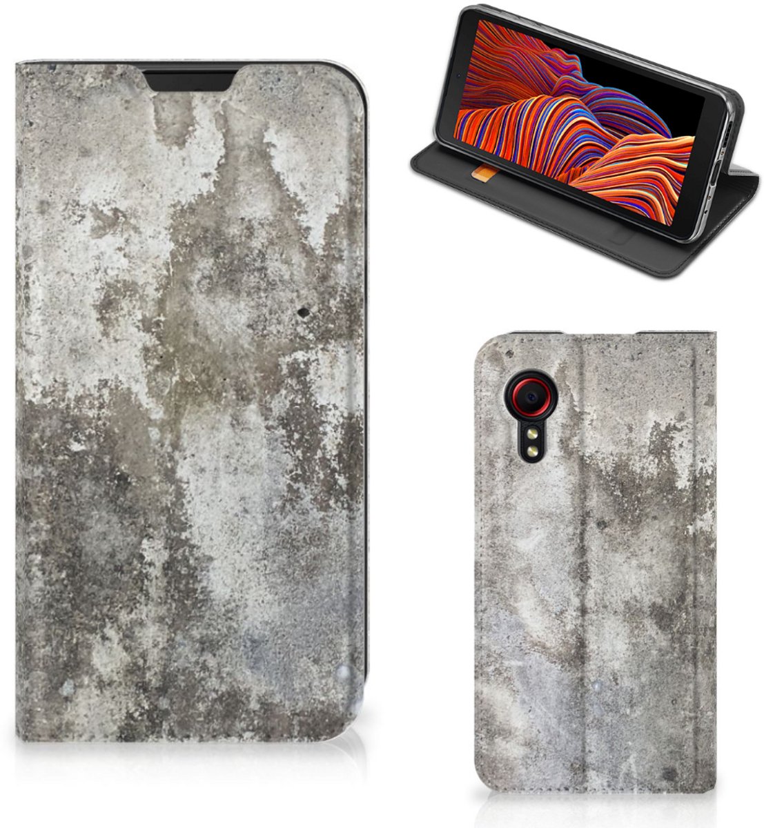 Samsung Galaxy Xcover 5 Standcase Beton Print