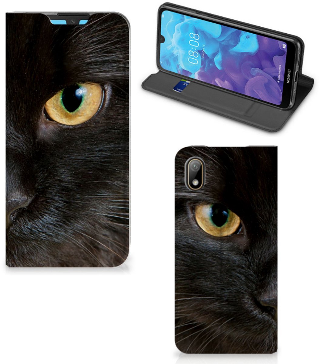Huawei Y5 (2019) Hoesje maken Zwarte Kat