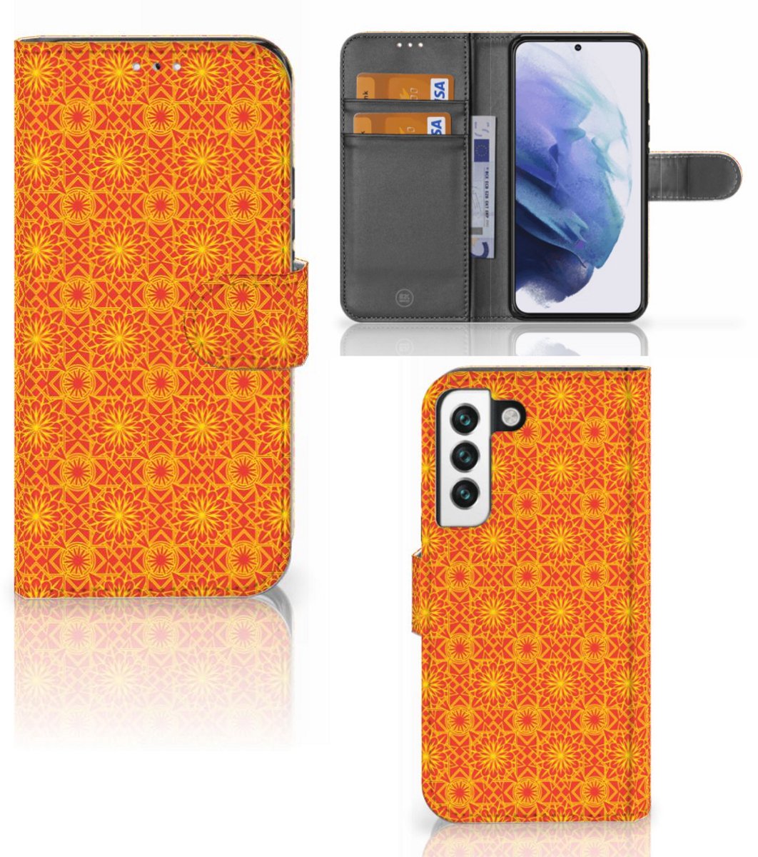 Samsung Galaxy S22 Telefoon Hoesje Batik Oranje
