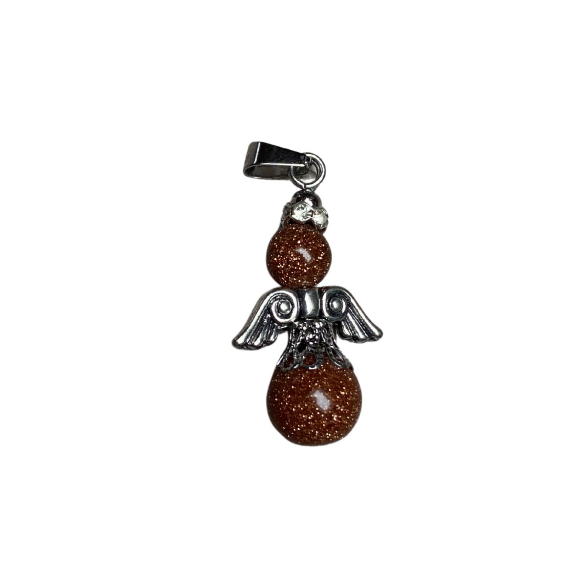 Engel Hanger Goudsteen – Edelsteen Ketting Hanger – 42 mm