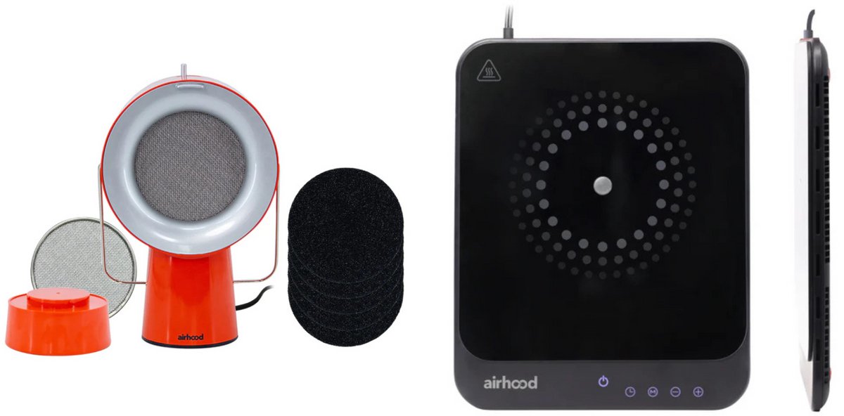 AirHood Original Cadmium Orange Wireless Inductie Combi Pack | Mobiele en draagbare afzuigkap + inductieplaat