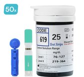 Mecura Glucose Teststrips en Lancetten voor Bloedsuikermeter - Navulset van 50 stuks - MMOL/L - Strips voor Mecura Glucosemeter