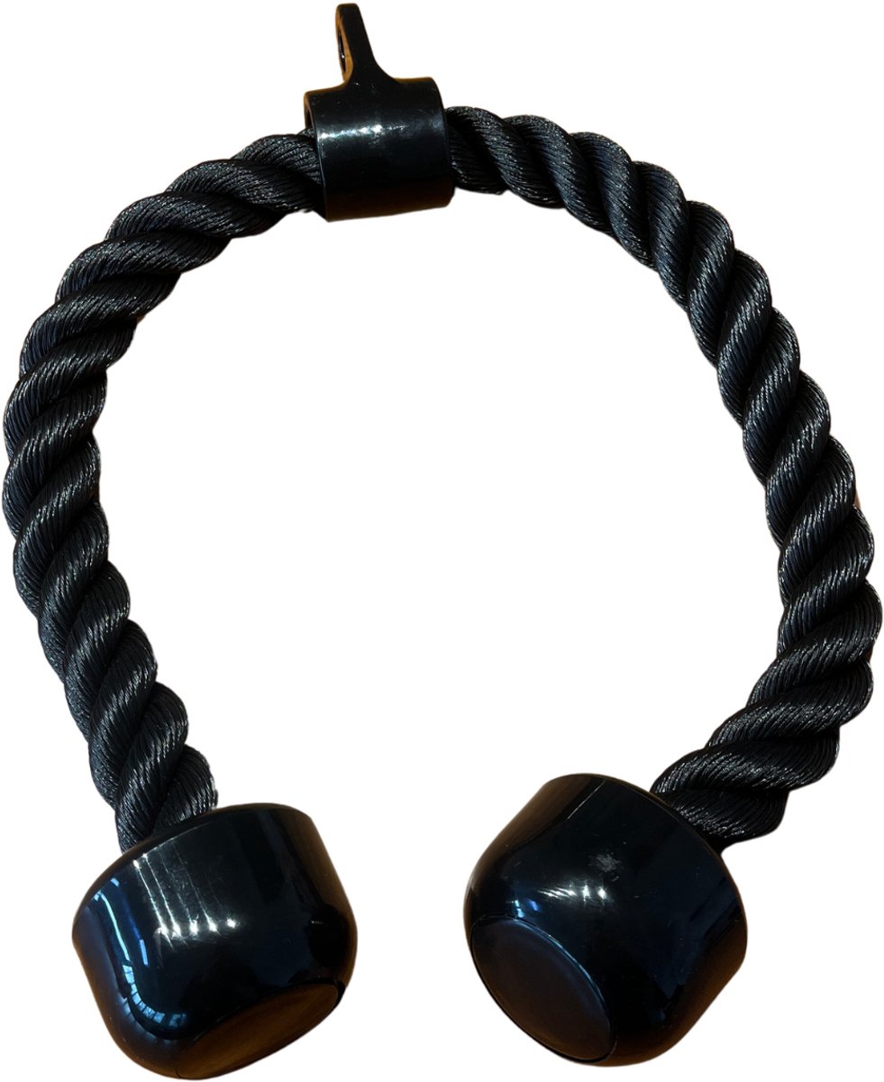 Tornello sports fitness dubbelkops touw (zwart)