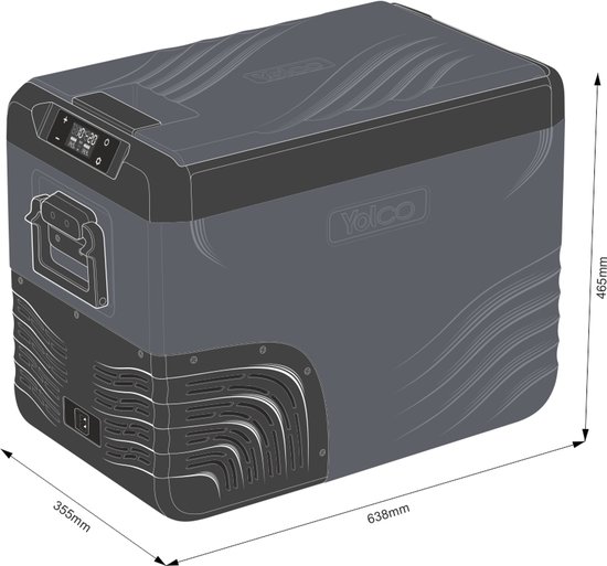 Yolco KX40 Carbon Drag Compressor Koelkast 34L van Merkloos — afbeelding 4