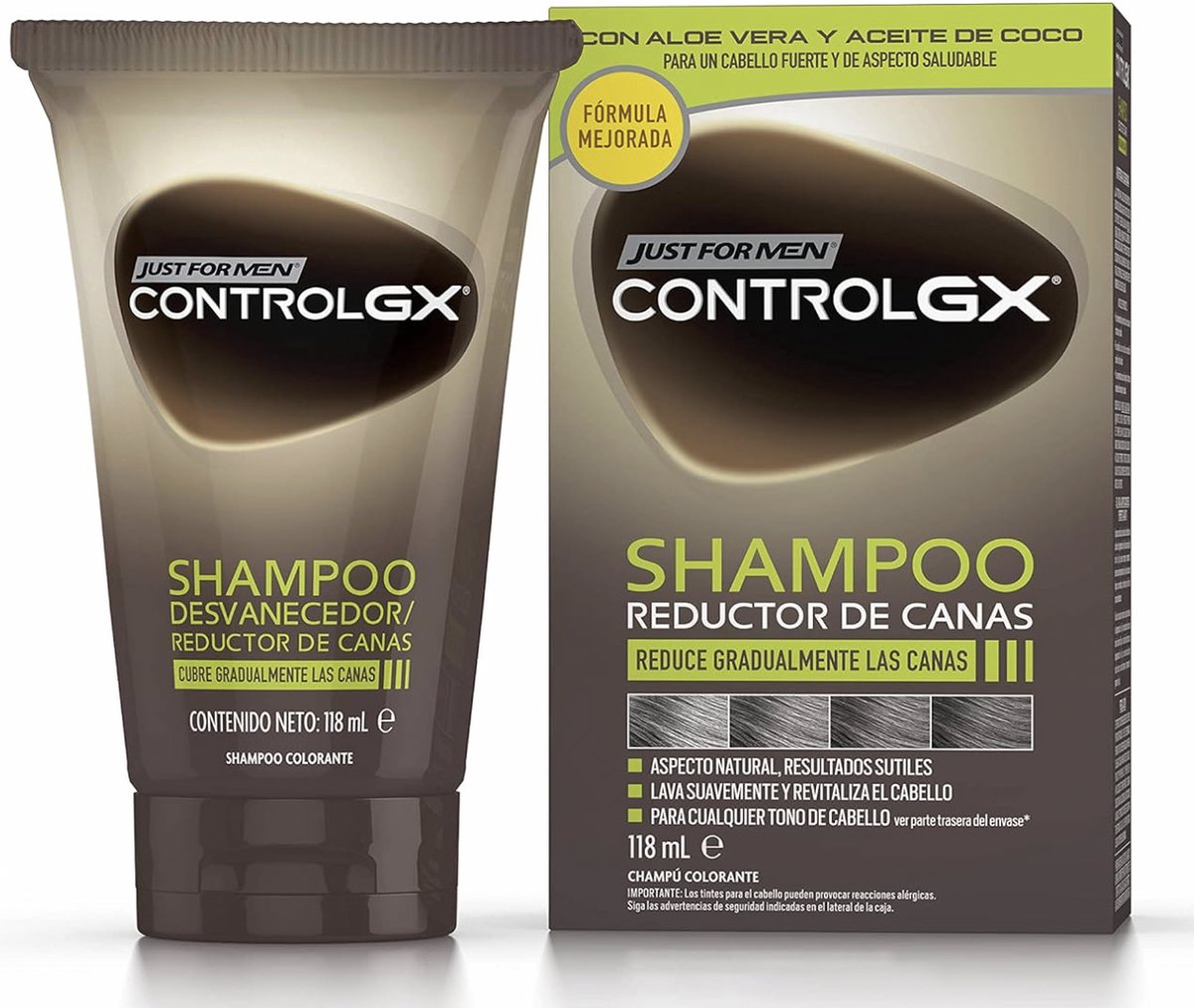 AANBOD 3X Just For Men Control GX Shampoo en Conditioner - Grijze haarverzwakker