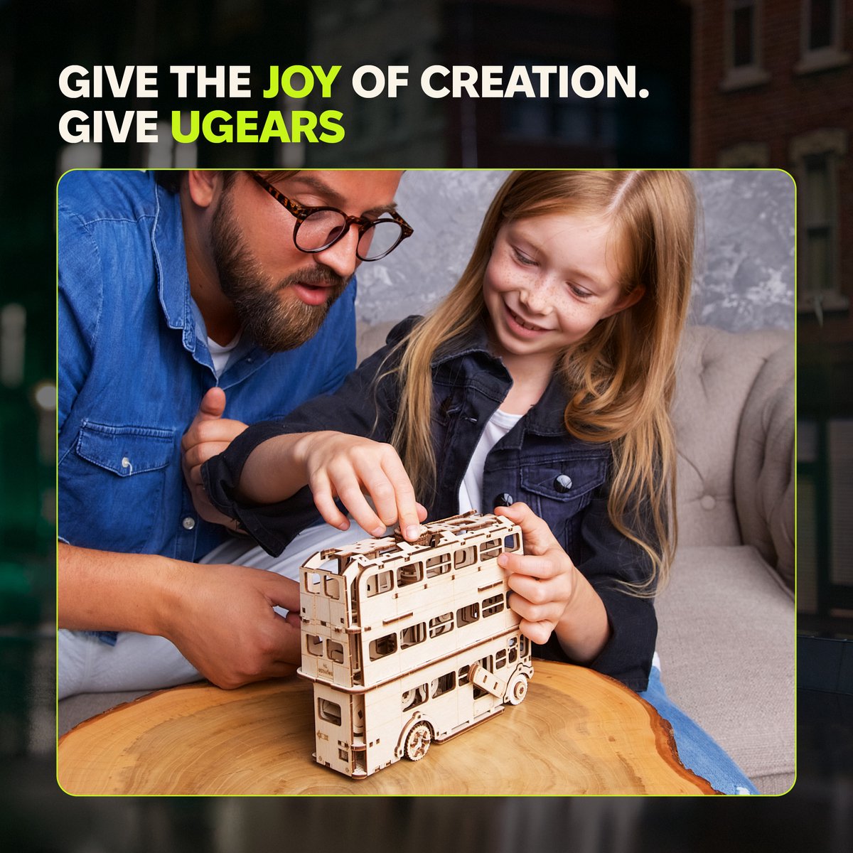 UGEARS 3D Modelbouw - The Knight Bus™ - Harry Potter™ - Mechanisch Bouwpakket Hout - Educatief Speelgoed — afbeelding 22