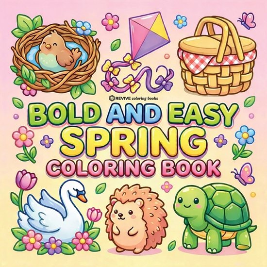 Bold & Easy Stress Relief Coloring Books- Bold & Easy Spring ... - cover