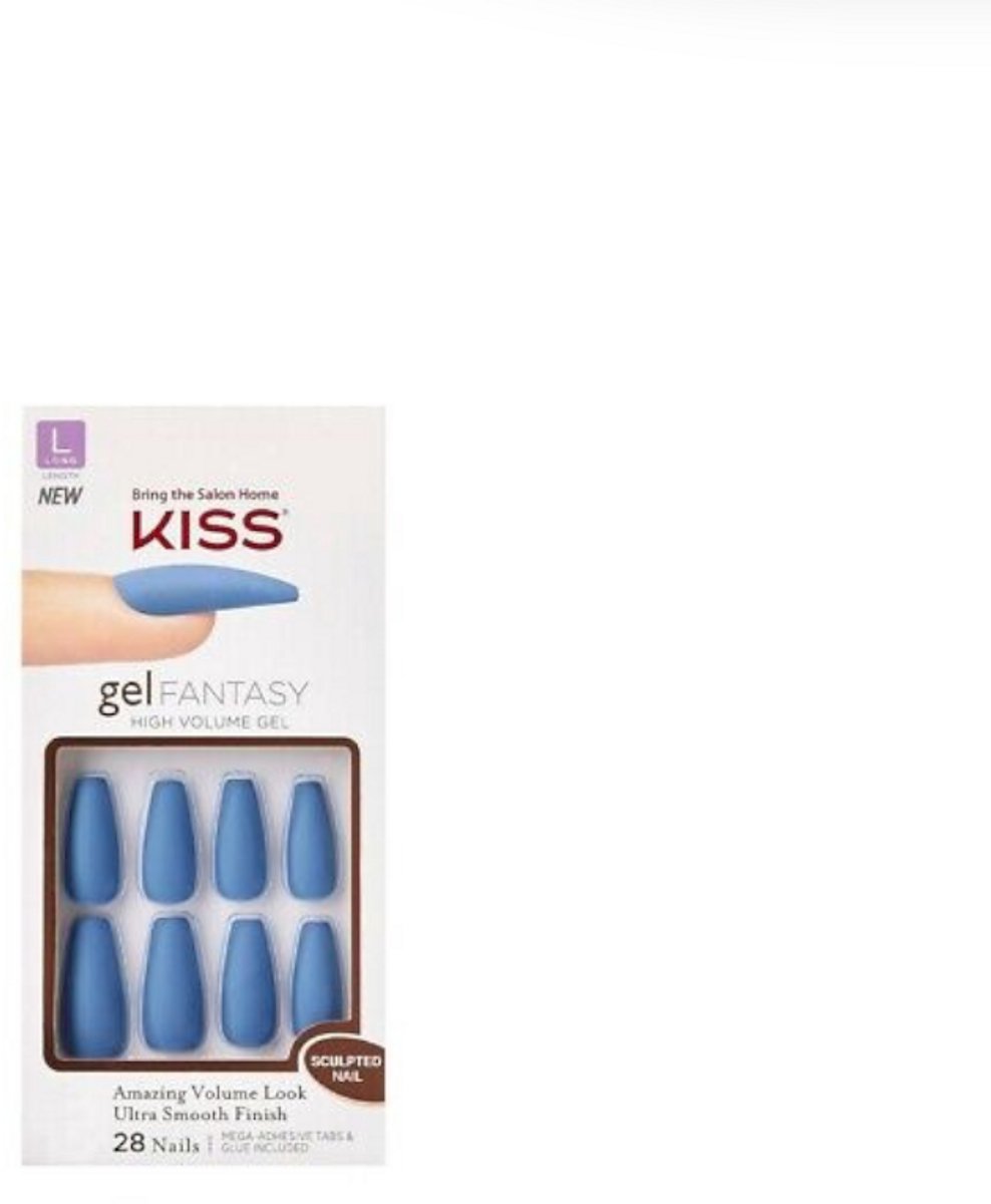 KISS Gel Fantasy L - Kunstnagels - Matte lange tips, 28 stuks