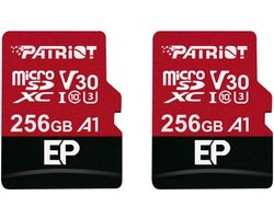 256GB A1 / V30 MicroSD Geheugenkaart voor Android - 4K Video-opname - Pakket van 2