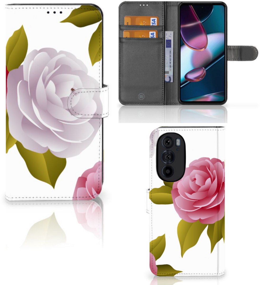 Motorola Edge 30 Pro Hoesje Roses