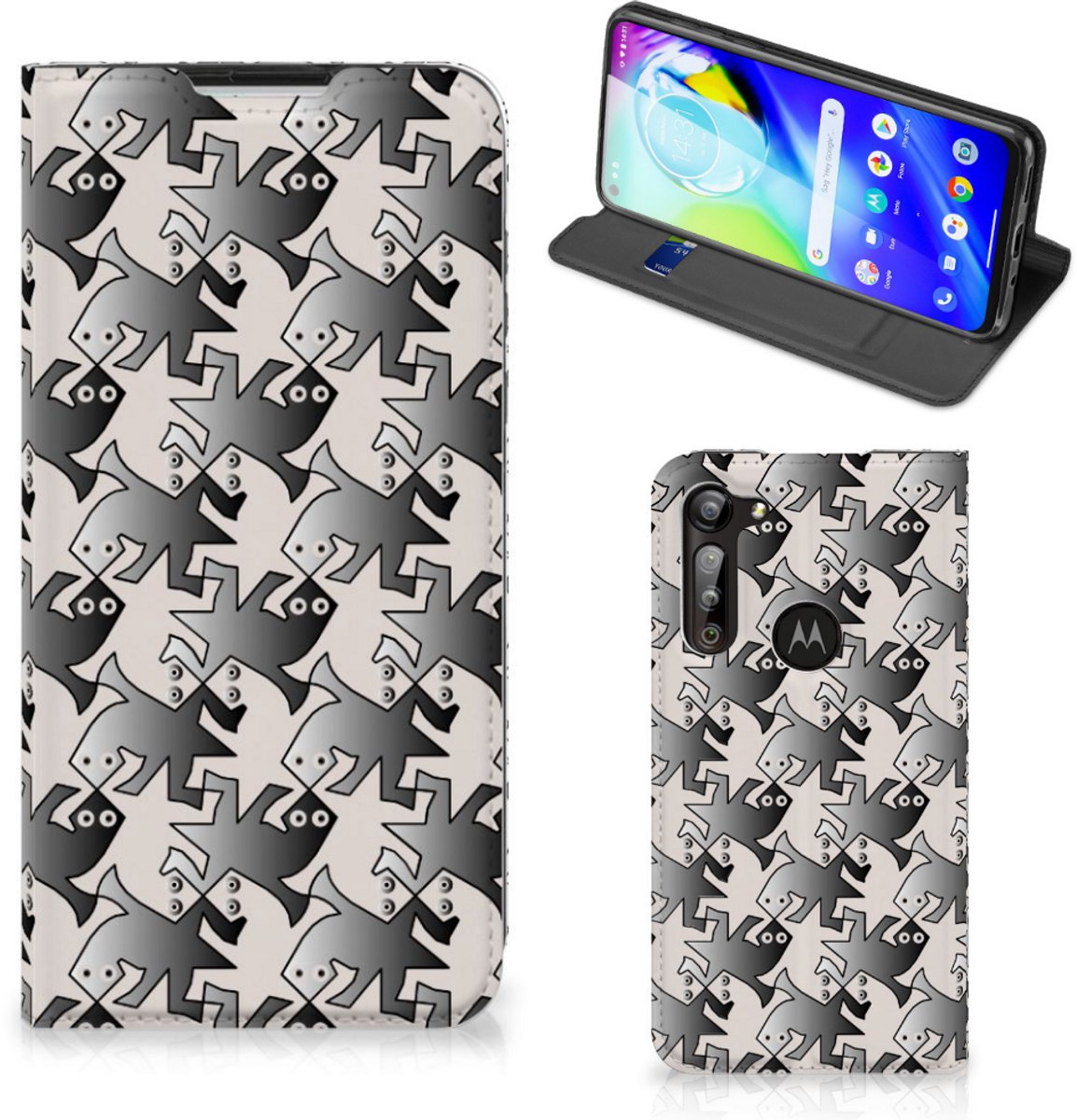 Motorola Moto G8 Power Hoesje maken Salamander Grey
