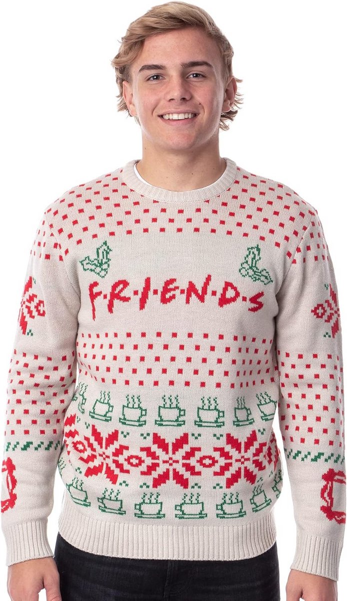 Officiële lelijke kersttrui voor heren met Friends thema