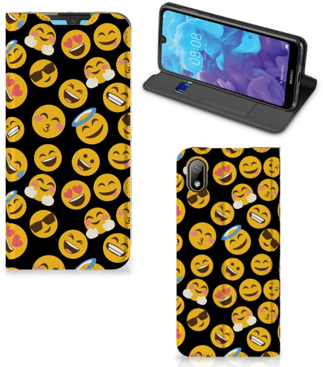 Huawei Y5 (2019) Hoesje met Magneet Emoji
