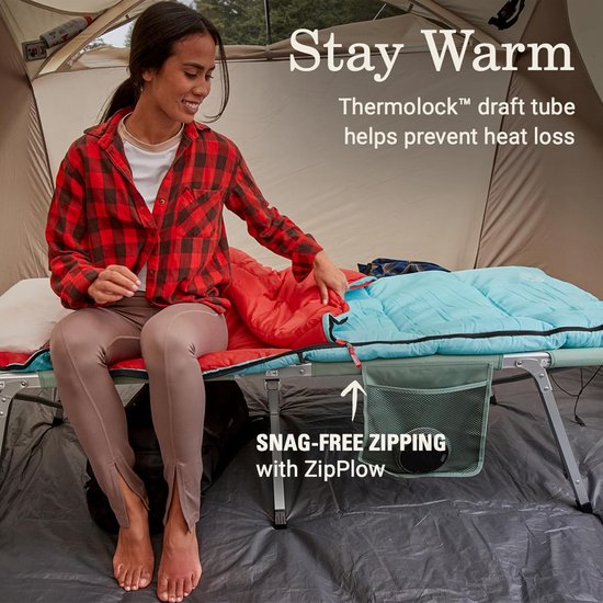 Slaapzak van 100% gerecycled materiaal voor koel weer, perfecte campingslaapzak voor volwassenen van Merkloos — afbeelding 3