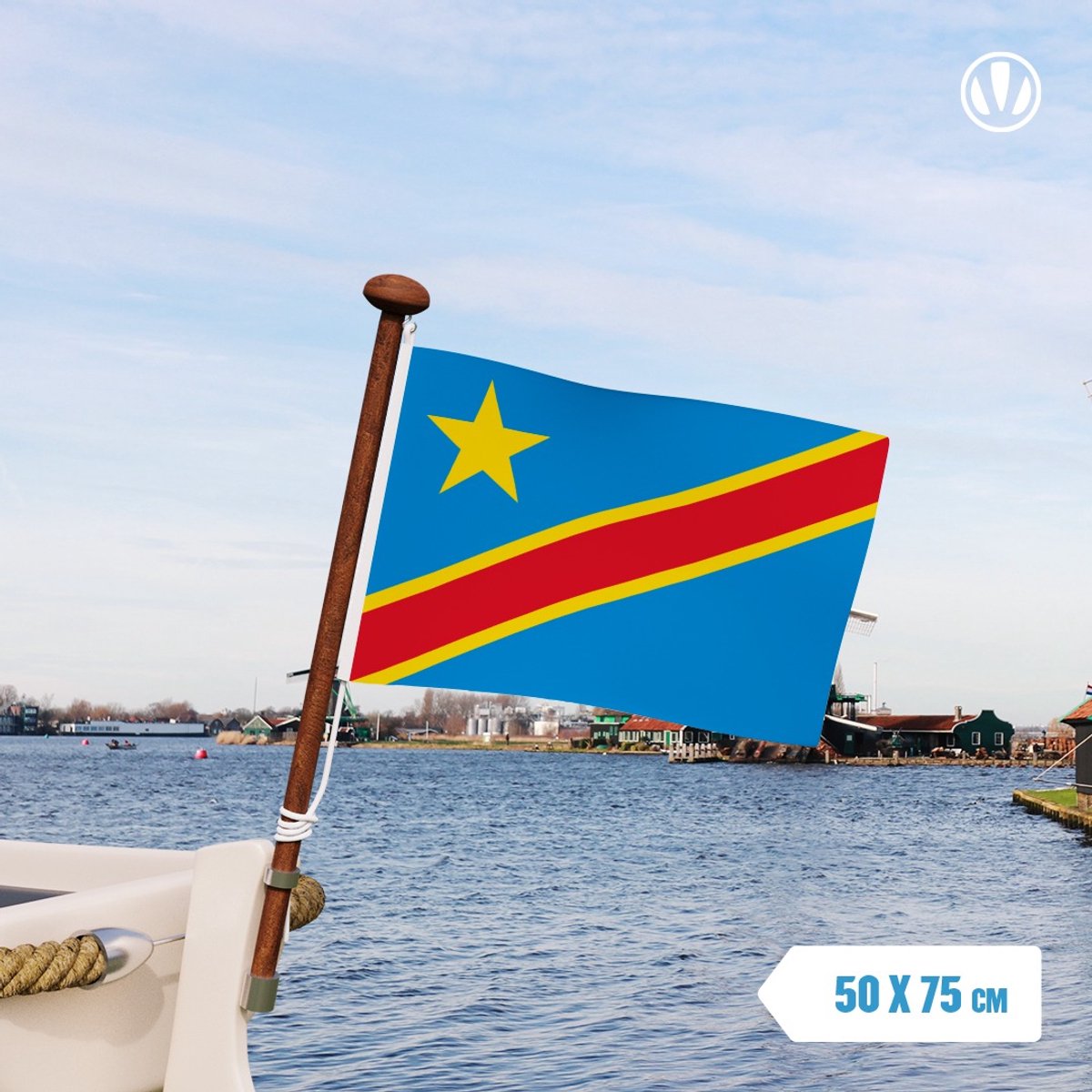 Vlag Congo-Kinshasa 50x75cm