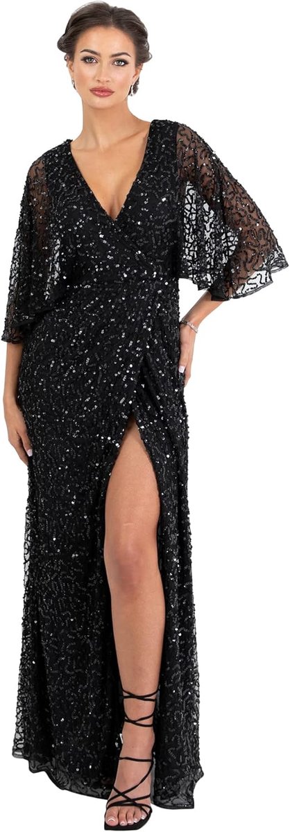 Maxi Dress Met Pailletten Voor Bruiloft, Avondfeest En Formele Gelegenheden