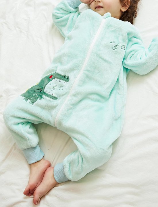 Flanellen Babypyjama Slaapzak met Voeten - 3,0 TOG - Behaaglijk Warm voor Kinderen - Winter Slaapoverall met Dierpatroon van Merkloos — afbeelding 5