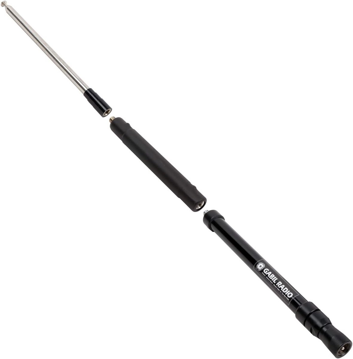 Multi Configuration Coil Antenna 3.5MHz - 50MHz met Telescopische Markeringen