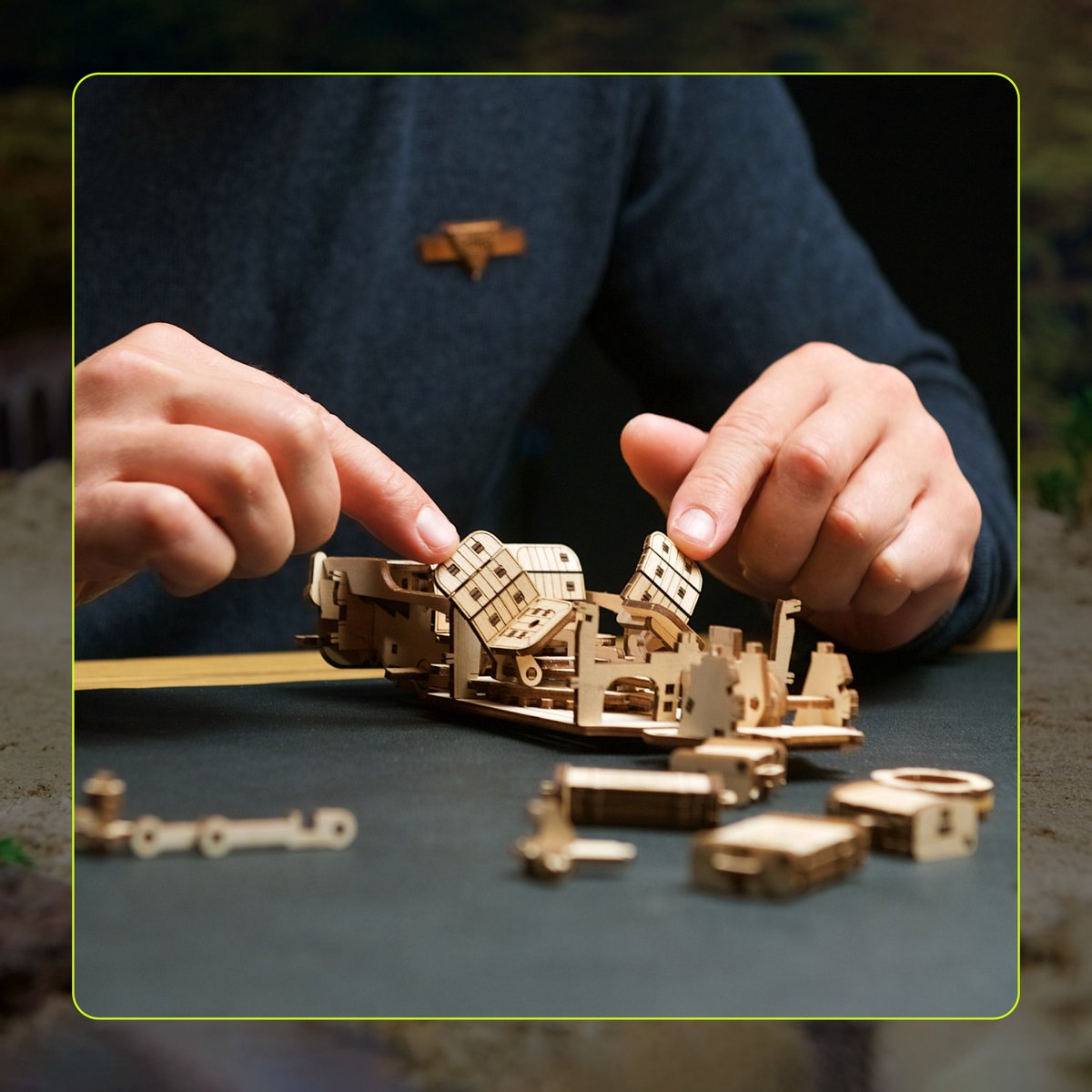 UGEARS 3D Modelbouw - Flying Ford Anglia™ - Harry Potter™ - Mechanisch Bouwpakket Hout - Educatief Speelgoed — afbeelding 22