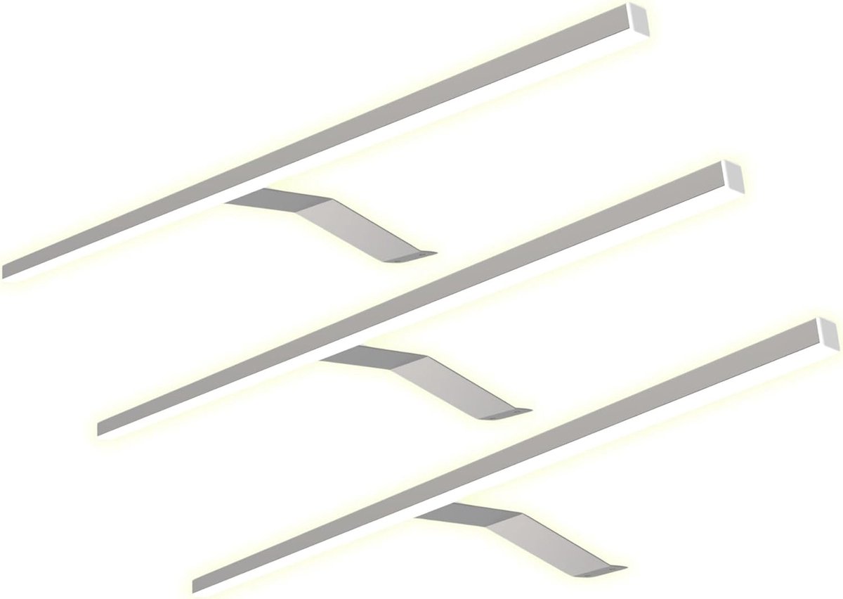 LED Opbouwlamp voor Kasten Verlichting - Set van 3 Warm Wit 600mm
