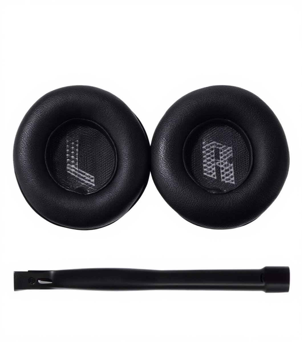 Set Oorkussens voor JBL Koptelefoon - Live 400BT Oorkussen - Live 400BT - Proteïneleer met Traagschuim - Zwart