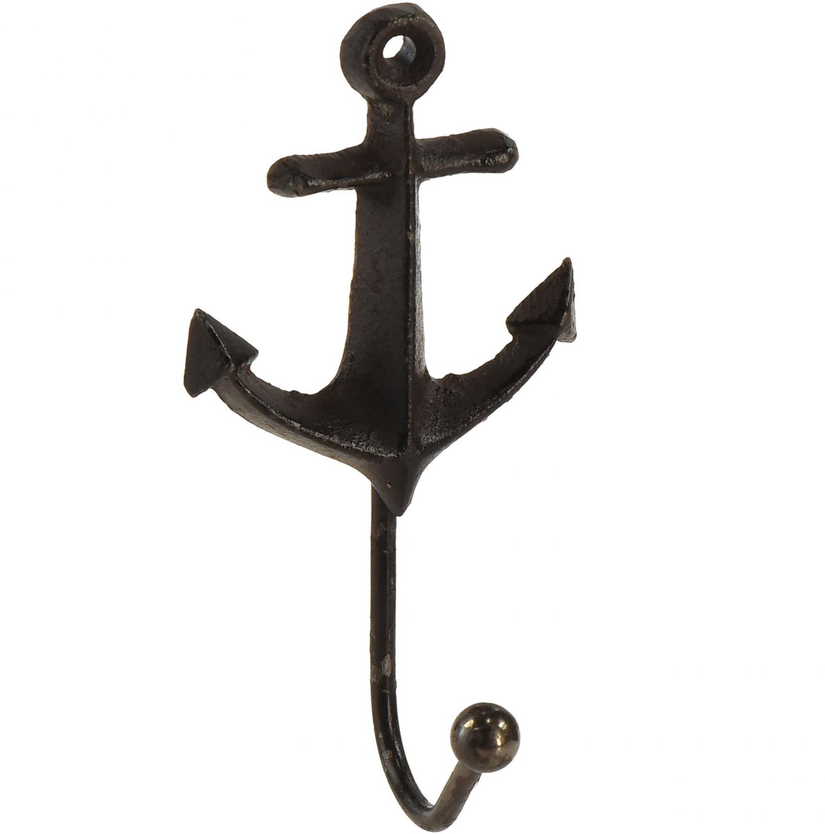 Wandhaak wanddecoratie metalen anker maritiem 6,5x5x13cm