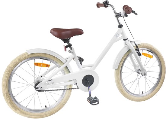 vidaXL - Kinderfiets - 18 - Inch - voor - 5-7 - jaar - oud - Wit van VidaXL — afbeelding 4