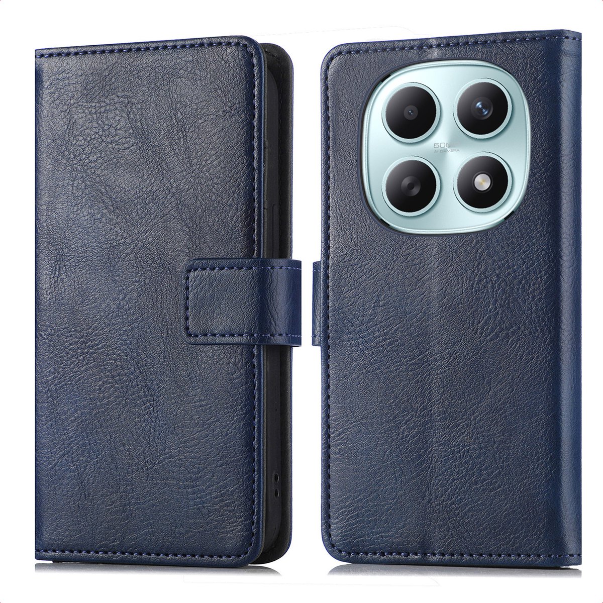 imoshion Hoesje - Geschikt voor Xiaomi Redmi Note 15 (5G) - Luxe Bookcase - Donkerblauw