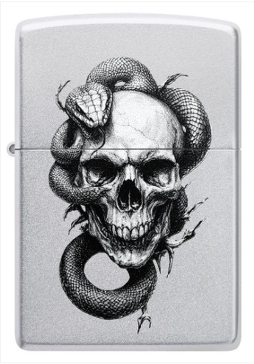Aansteker Zippo Skull and Snake Design