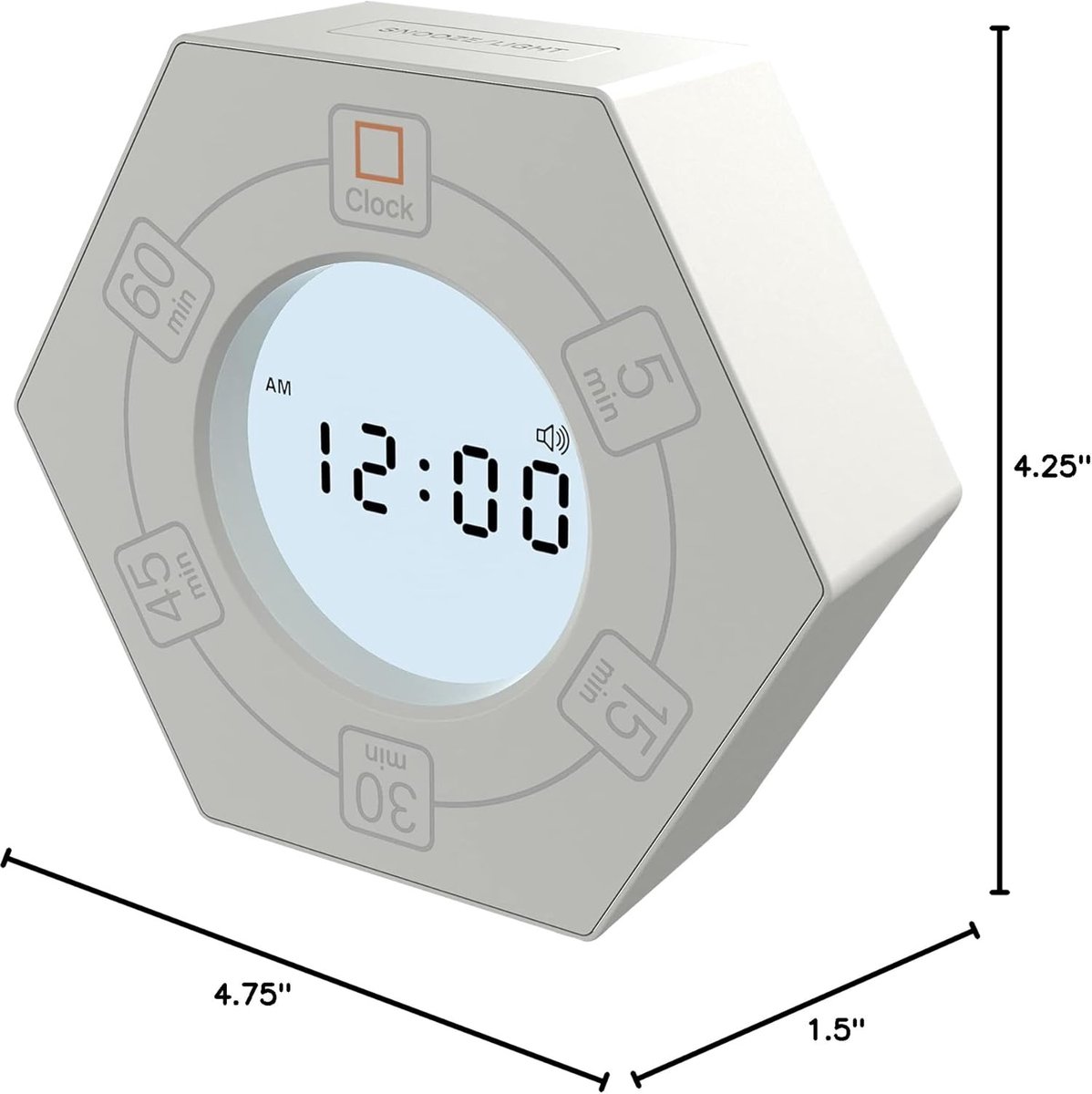 Zeshoekige roterende timer - oranje
