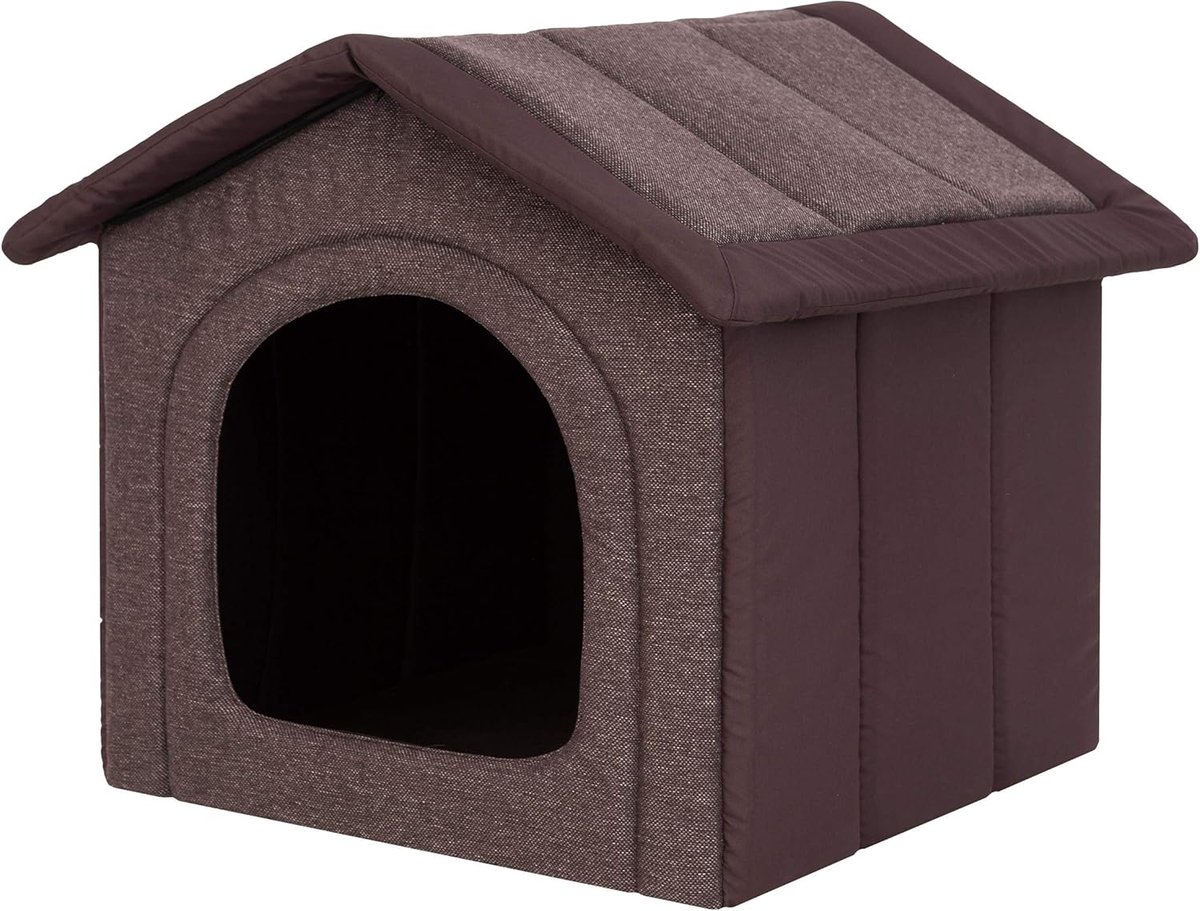 Comfortabel Honden- en Kattenhol Bed Rechthoekig Voor Binnen en Buiten Donkerbruin