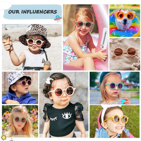 Schattige Ronde Zonnebril voor Kinderen met UV400 Bescherming — afbeelding 3
