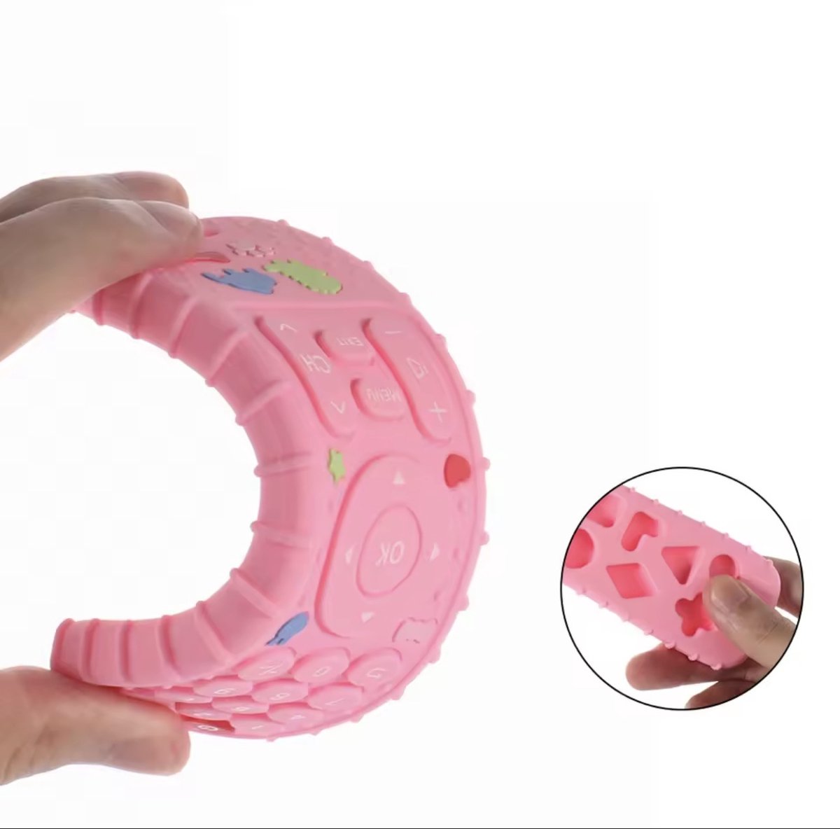 Chew Control Afstandsbediening Bijtring – Siliconen Baby Bijtspeeltje – Afstandsbediening Vorm – BPA Vrij – Baby Speelgoed & Sensorisch Speeltje – Zwart – b2.1