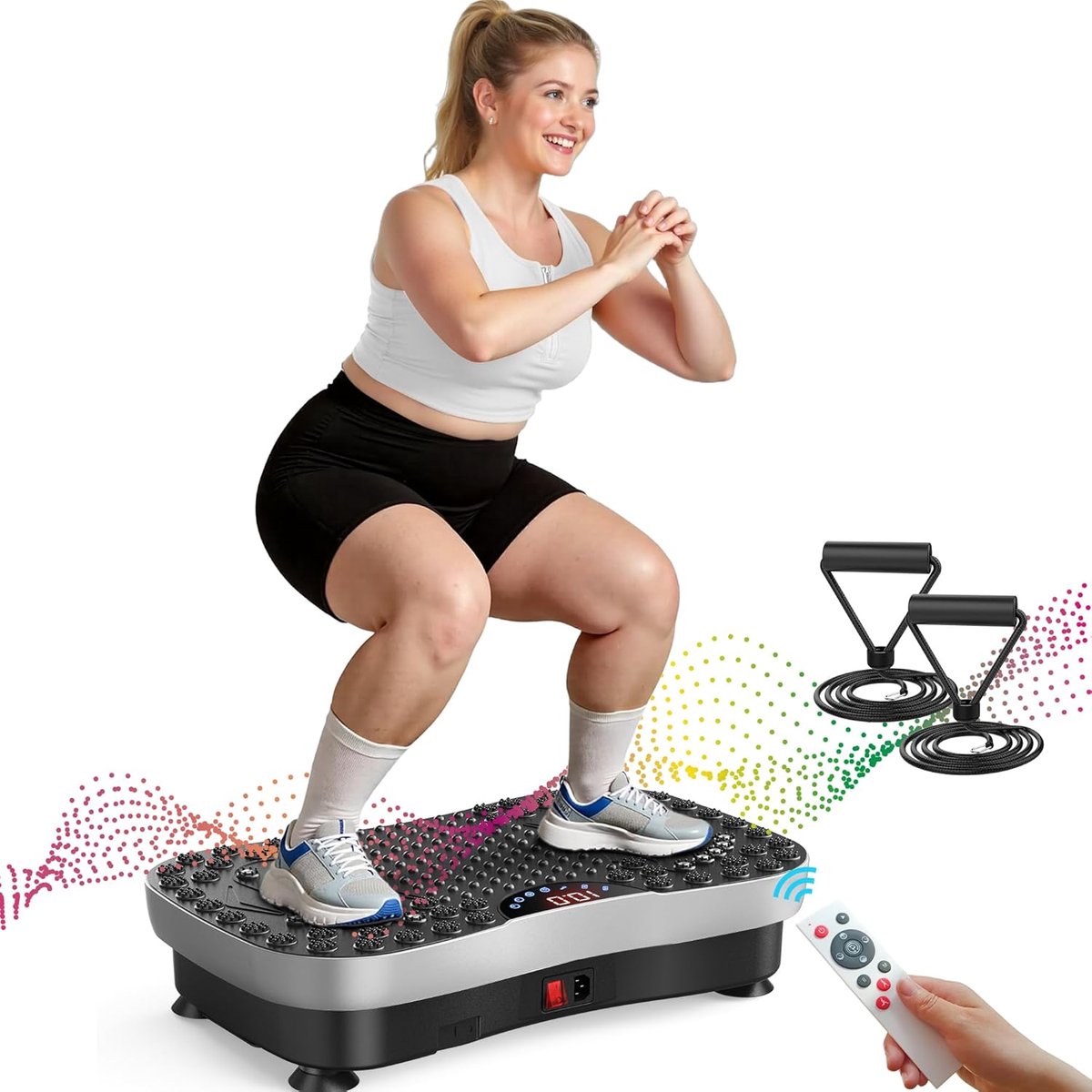 Vibratieplaat Oefening Machine | Hele Lichaam Workout en Lymfedrainage voor Gewichtsverlies en Wellness