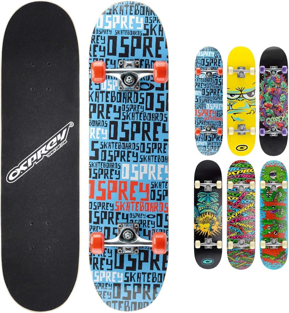 Dubbel Kick Skateboard voor Kinderen – Beginners Skateboard van 70 x 20 cm met Maple Deck
