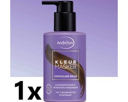 Andrélon Kleurmasker Chocolade bruin 200 ml - Haarmasker .