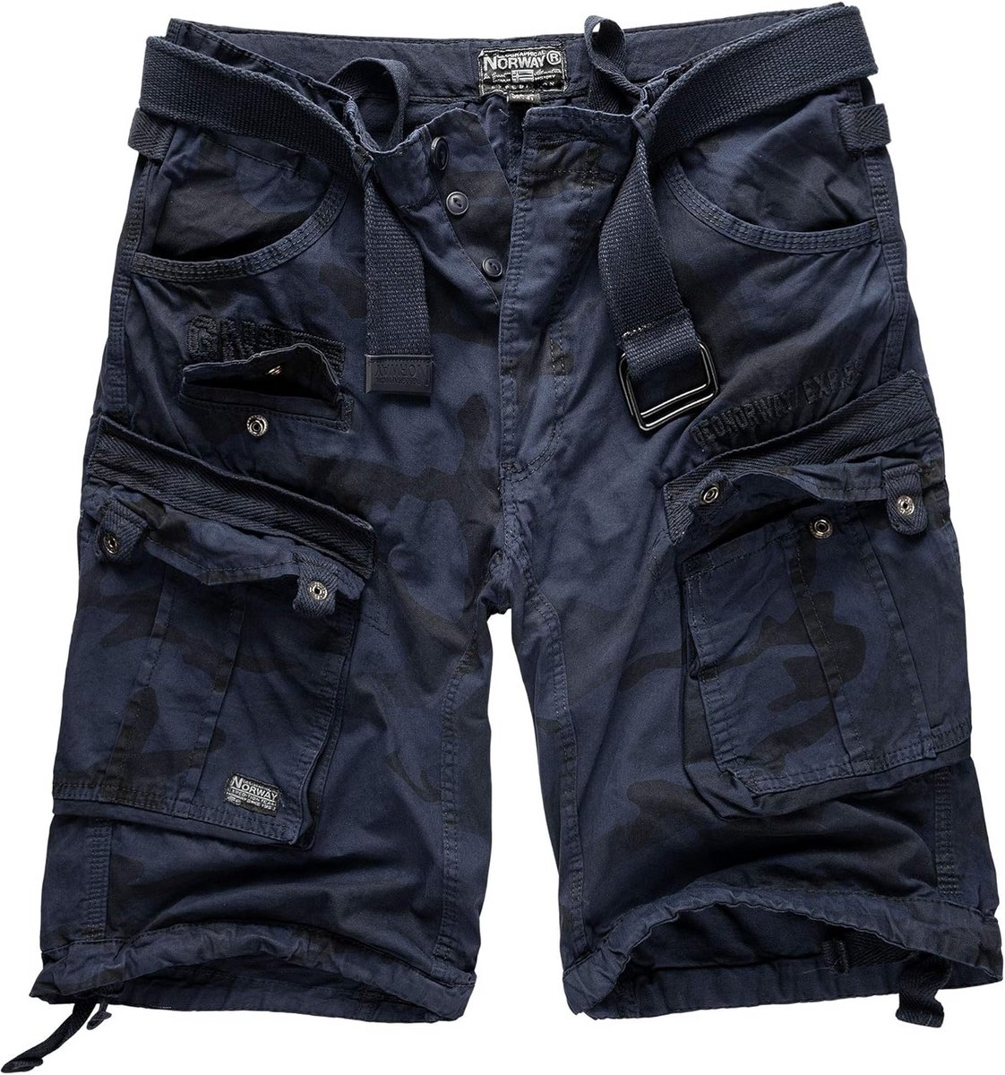 Korte Cargoshorts voor Heren met Riempje en Bandana
