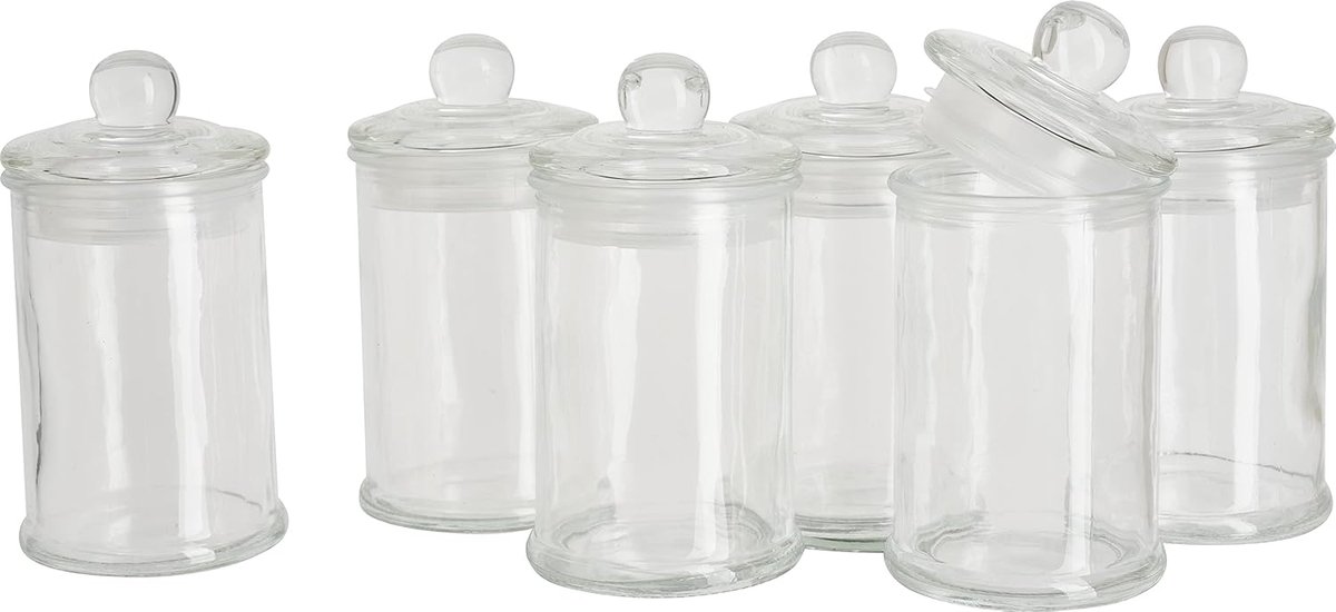 6-Pack Opbergpotten met Deksel - 120ml Glas Inmaakpotten