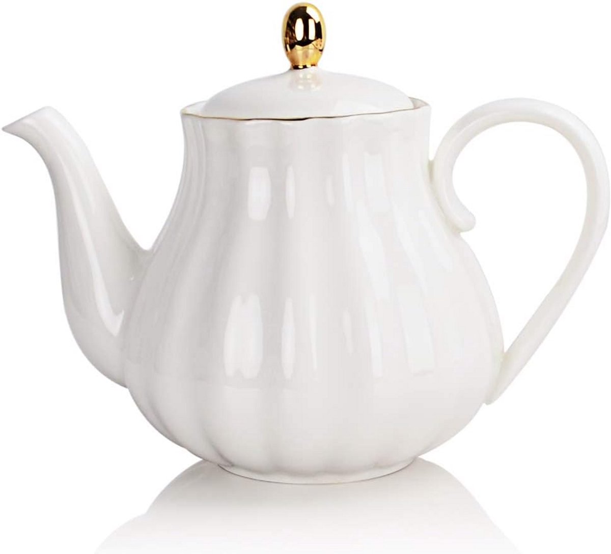 Keramische Theepot met Verwijderbare RVS Infuser - 3-4 Kopjes (800 ml)