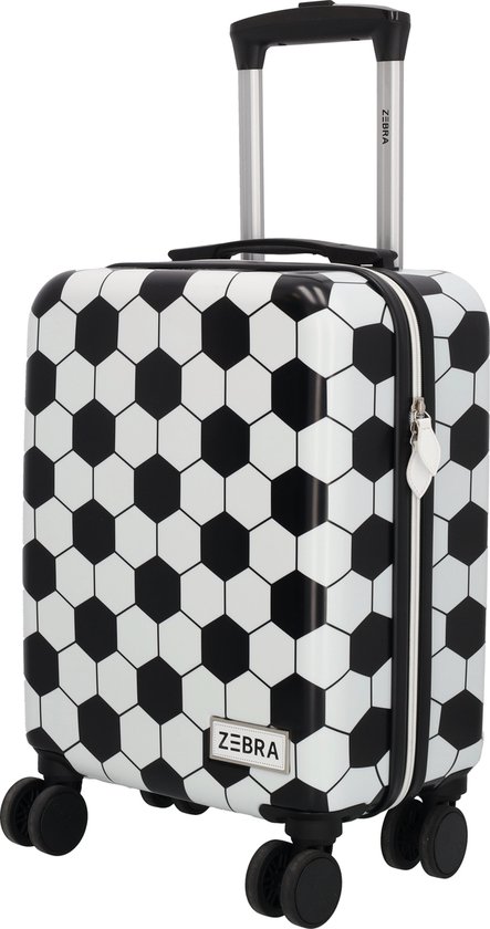Zebra Trends Avonturier Koffer - Kinderkoffer - ABS - Zwenkwielen - Handbagage Trolley Koffer - Voetbal