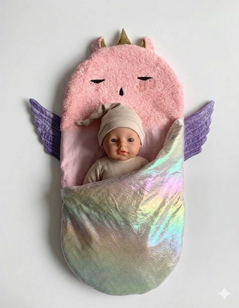 Unicorn Slaapzak "Geschikt voor Baby Born" – Accessoires voor Babypoppen van 36–43 cm