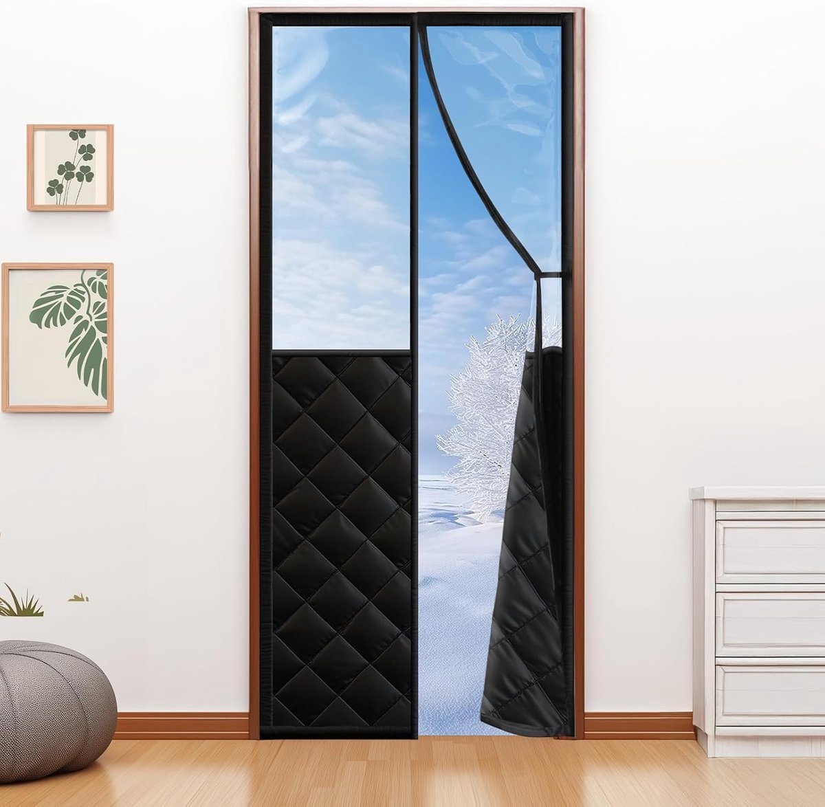 Thermo-deurgordijn voor Koudebescherming - 80 x 200 cm, Winddicht en Energiebesparend