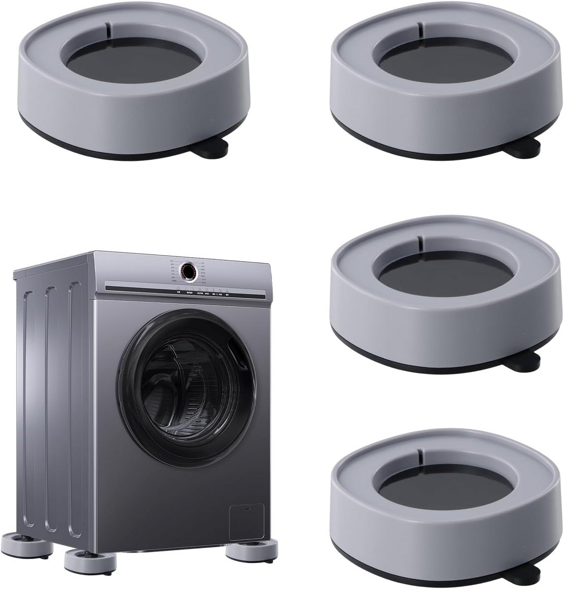 Universele antislip anti-trillingsvoeten voor wasmachines en drogers - 2 cm