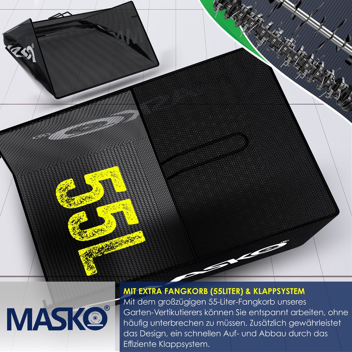MASKO® Verticuteermachine 1800W 40cm thumbnail 4